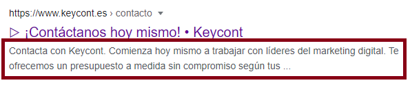 ¿Qué es una meta descripción?